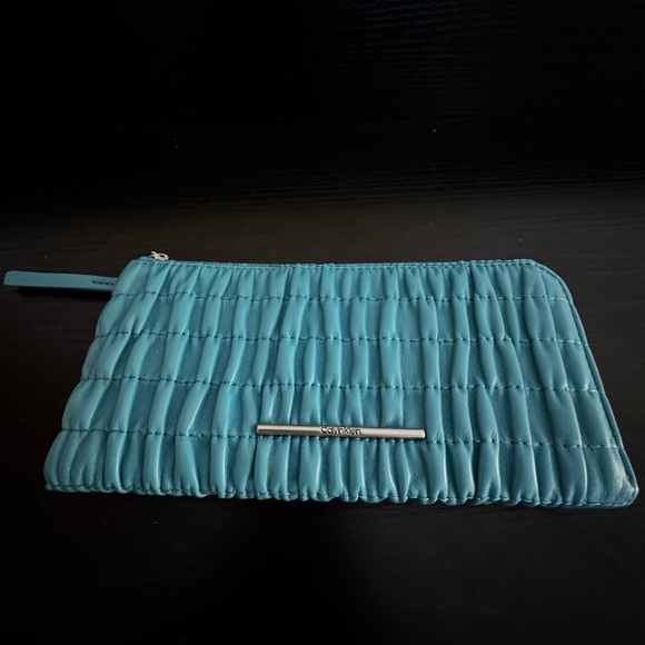 Calvin Klein Teal Ruched Long Wallet – Women’s – NWT - Picture 1 of 5